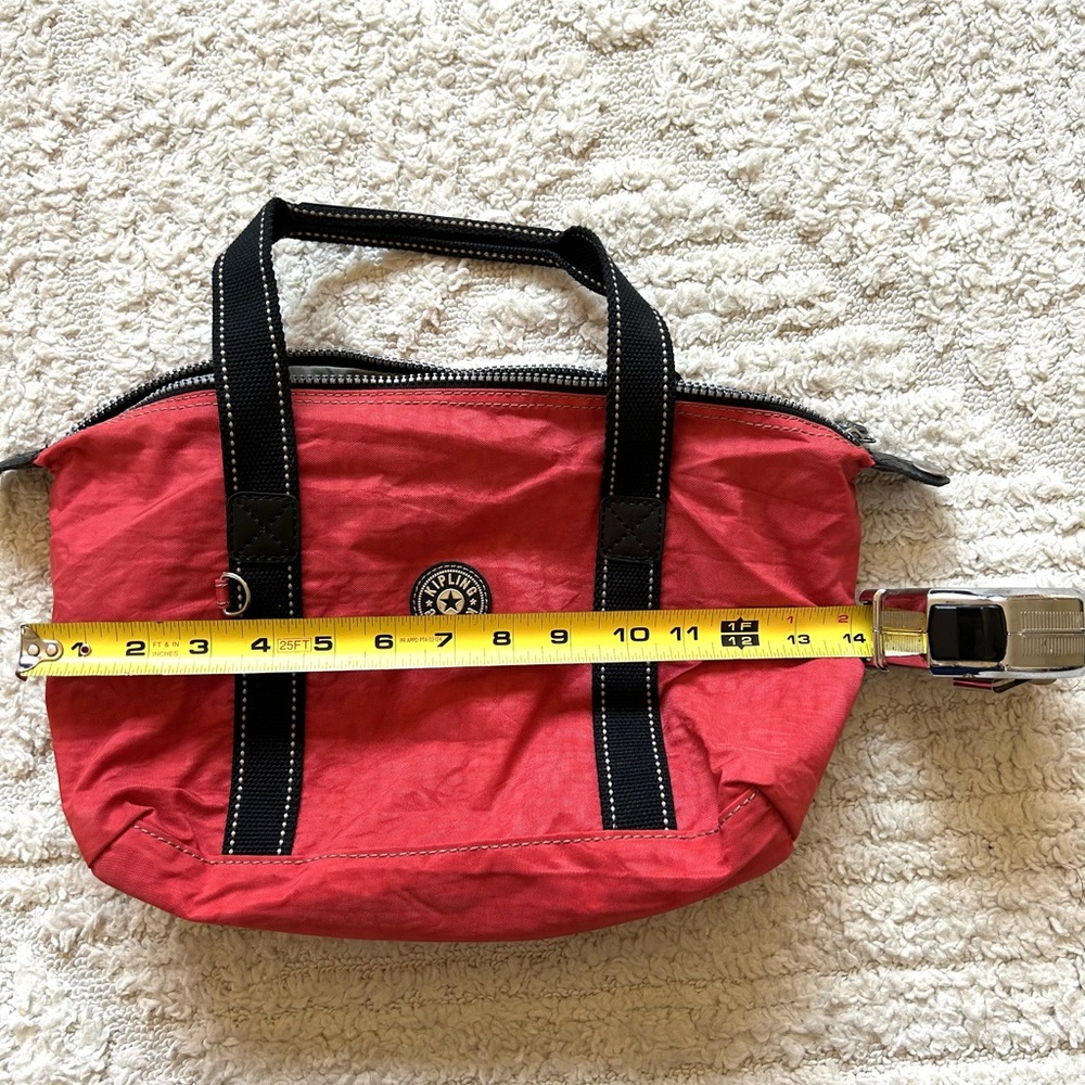 Authentic Kipling Orange Reddish Small Bag With B… - image 5